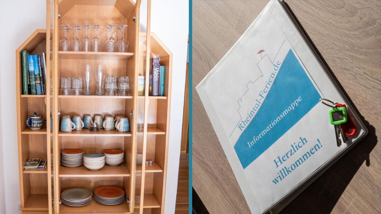 Rheintal-Ferien - 90 Qm Ferienwohnung Mit Wine & Style - Dein Urlaub Am Rhein Niederheimbach エクステリア 写真